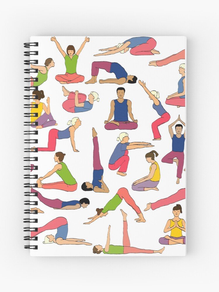 yoga poses notebook by Yogic Foods Yoga Map