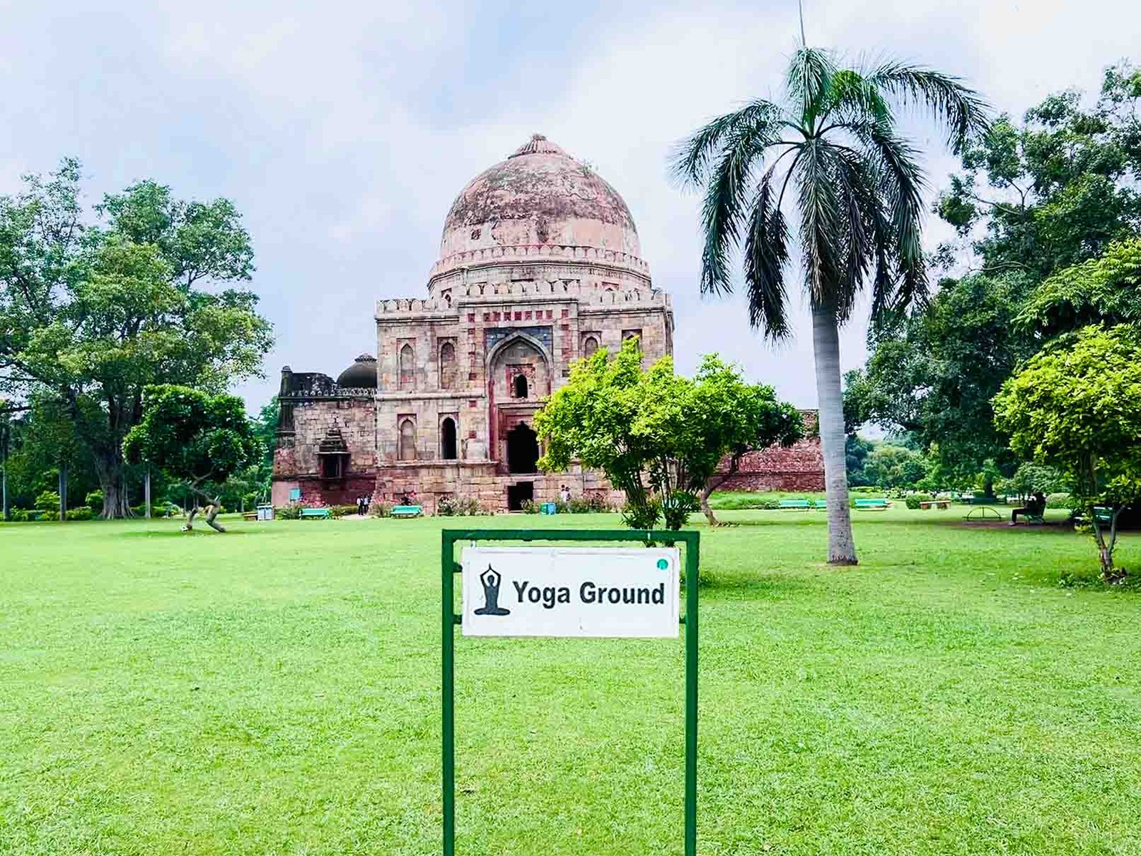 Yoga Lawn at Lodhi Gardens, New Delhi, India
